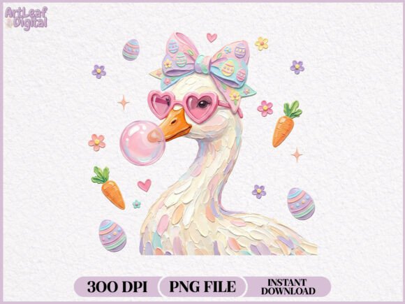 Download Hand Painted Easter Goose PNG - Premium Resources