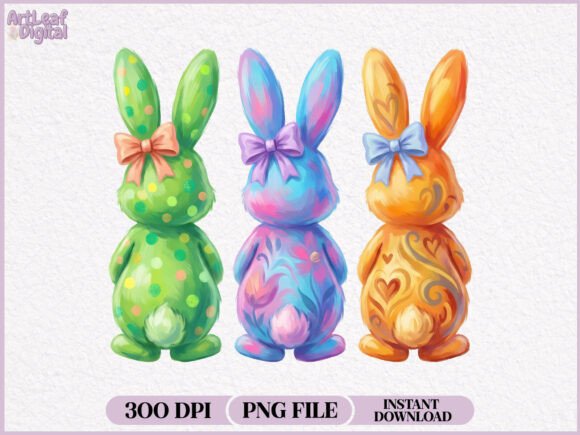 Download Hand Painted Easter Bunny PNG - Premium Bundle