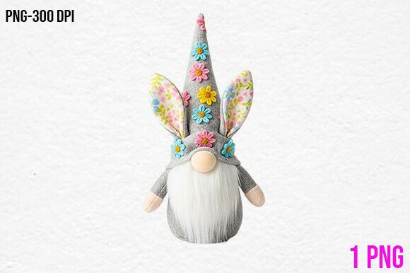 Download Floral Bunny Gnome PNG Clipart - Bunny gnome png Collection