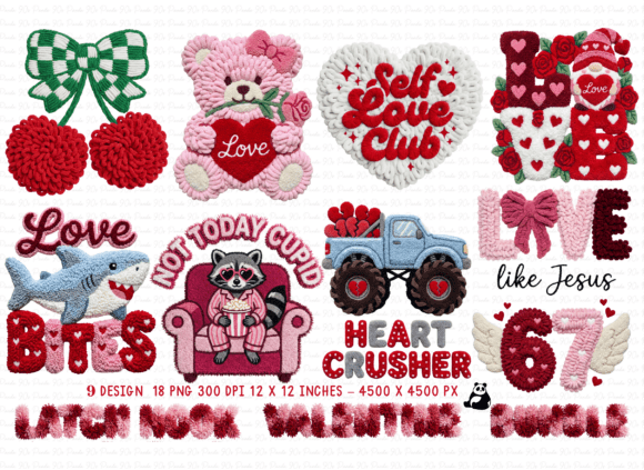 Download Valentine Latch Hook Faux Crochet Bundle - Faux crochet bundle Collection