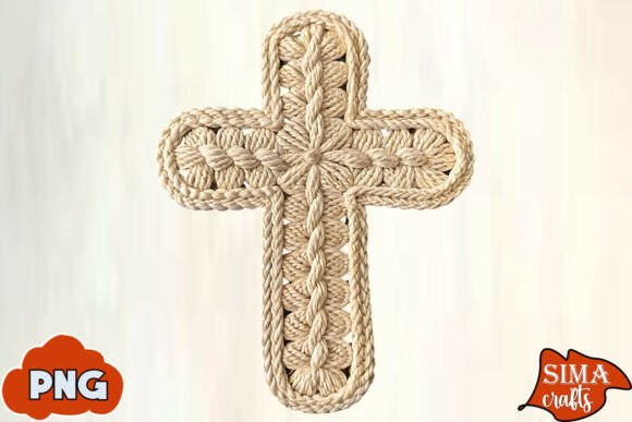 Download Faux Yarn Crochet Cross Sublimation - Premium Resources