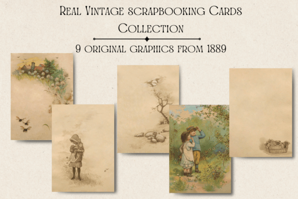 Download Real Vintage Scrapbooking Cards - Premium Resources