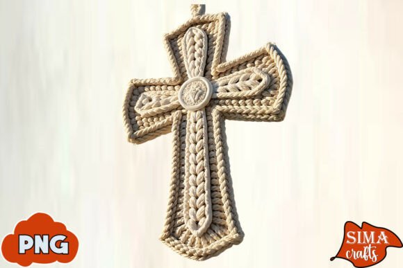 Download Faux Yarn Crochet Cross Sublimation - Premium Resources