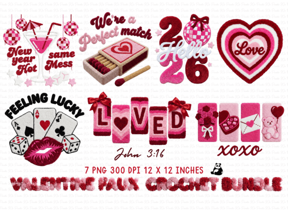 Download Valentine Faux Crochet Bundle - Faux crochet bundle Collection